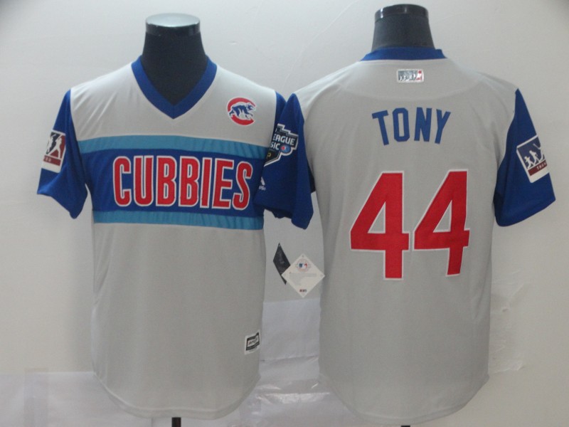 Men Chicago Cubs 44 Tony white blue throwback MLB Jerseys